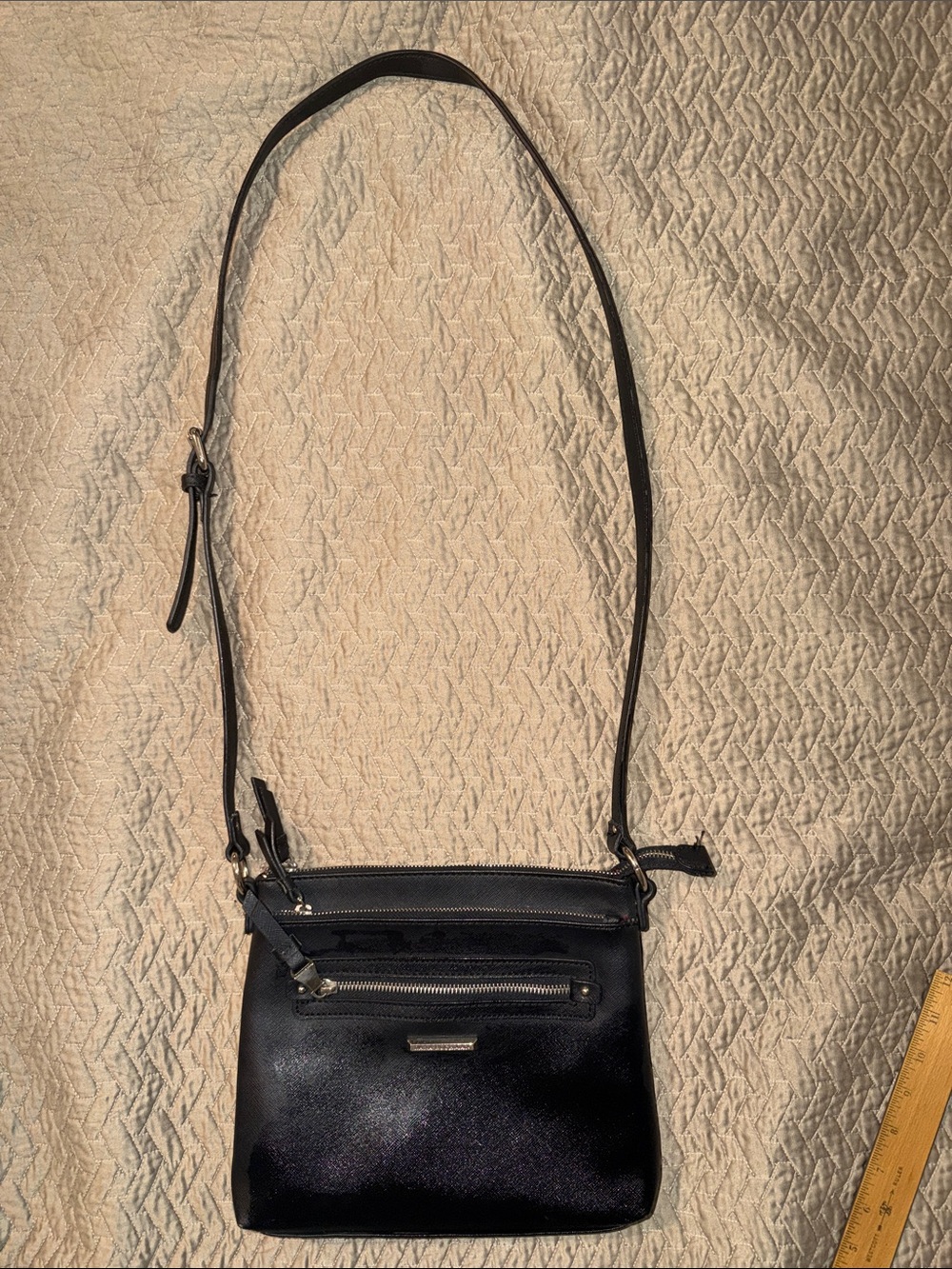 Black Women's Crossbody Bag with Adjustable Strap